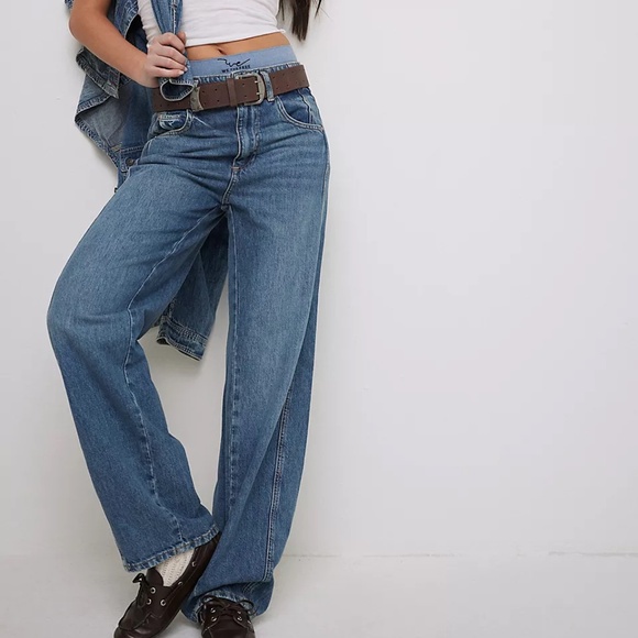 We The Free Aster Straight Leg High Rise Jeans Size 30 Relaxed Fit ~ Boho! - Picture 1 of 5